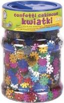 Opakowanie Confetti cekinowe kwiatki mix kolorów 100g ASTRA