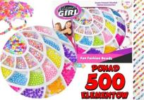 Opakowanie Duży Zestaw Koralików Glamor Girl 500 elementow