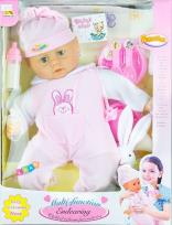 Opakowanie Interaktywna lalka bobas + akcesoria różowa