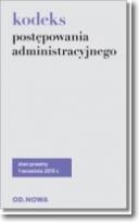 Okładka książki Kodeks postępowania administracyjnego