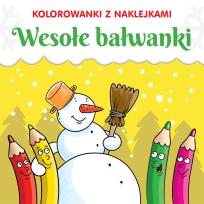 Okładka książki Kolorowanki z naklejkami. Wesołe bałwanki