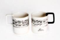 Zdjęcie produktu Kubek biały z motywem nut Chopina