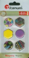 Opakowanie Magnesy do tablicy 6 sztuk