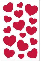 Okładka książki Naklejki A ozdobne Serca czerwone