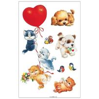 Opakowanie Naklejki A ozdobne Słodkie kotki/pieski