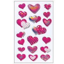 Opakowanie Naklejki B ozdobne 3D Serduszka