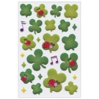 Opakowanie Naklejki C ozdobne 3D Koniczynki/Biedronki