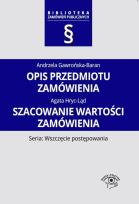 Okładka książki Opis przedmiotu zamówienia Szacowanie wartości zamówienia
