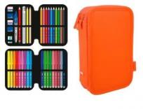 Opakowanie Piórnik 2 poz. z wyprawką Touch Fluo Orange MILAN