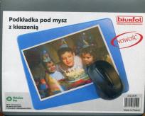 Opakowanie Podkładka pod mysz z kieszenią srebrna