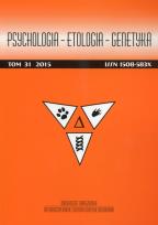 Opakowanie Psychologia Etologia Genetyka Tom 31/2015