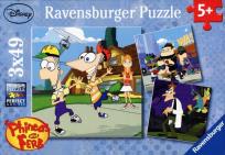 Opakowanie Puzzle Disney Fineasz i Ferb 3x49