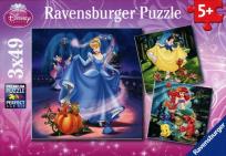 Opakowanie Puzzle Disney Księżniczki 3x49