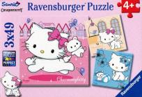 Opakowanie Puzzle Hello Kitty Charmmykitty 3x49