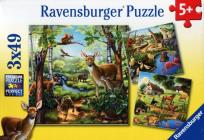 Opakowanie Puzzle Zwierzęta 3x49