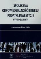 Okładka książki Społeczna odpowiedzialność biznesu podatki inwestycje