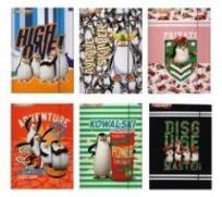 Opakowanie Teczka z gumką A4+ LUX UV Pingwiny Movie (10szt)