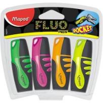 Opakowanie Zakreślacz Fluo Peps pocket mix 4 kolory MAPED