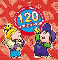 Okładka książki 120 łamigłówek czerwona