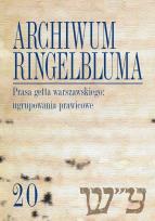 Okładka książki Archiwum Ringelbluma Konspiracyjne Archiwum Getta Warszawy, tom 20, Prasa getta warszawskiego: ugru