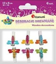 Okładka książki Dodatek dekoracyjny Craft-fun dekoracja drewniana spinacz 10