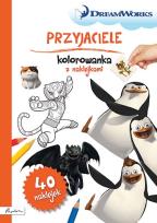 Okładka książki DREAM WORKS. PRZYJACIELE. KOLOROWANKA Z NAKLEJKAMI