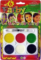 Opakowanie Farby do malowania twarzy 6 kolorów