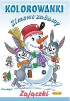 Okładka książki Kolorowanki. Zimowe zabawy - Zwierzątka