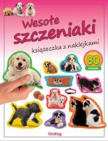 Okładka książki Książeczka z naklejkami. Wesołe szczeniaki
