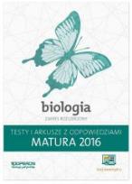 Okładka książki Matura 2016 Biologia. Testy i Arkusze ZR OPERON
