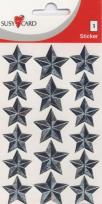 Opakowanie Nalepka gwiazdki srebrne