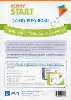 Okładka książki Pewny start Cztery pory roku Materiały ćwiczeniowe Pakiet
