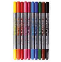 Opakowanie Pisaki Double Point 10 kol. w etui FIBRACOLOR