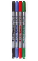 Opakowanie Pisaki Double Point 4 kol. w etui FIBRACOLOR