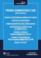 Okładka książki Prawo administracyjne Zbiór przepisów