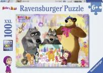 Okładka książki Puzzle 100 el. XXL Masza i Niedźwieź