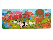 Opakowanie Puzzle drewniane ze zwierzakami 21 elementów