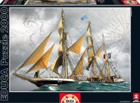Opakowanie Puzzle Statek Pod pełnymi żaglami 2000