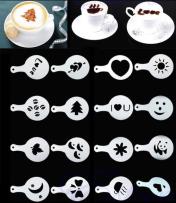 Opakowanie Szablony Wzorniki do dekoracji kawy 16 sztuk