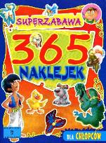 Okładka książki 365 wesołych naklejek dla chłopców