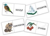 Opakowanie Domino logopedyczne wyrazowo - obraz. SZ, CZ, SZCZ