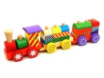 Opakowanie Drewniana kolejka z klockami Playme