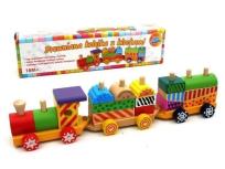 Opakowanie Drewniana kolejka z klockami Playme