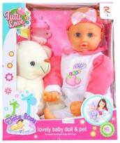 Opakowanie Duża miękka lalka Bobas w ubranku z misiem 50 cm