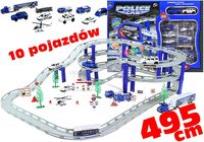 Opakowanie Duży Tor Samochodowy Policja 10 pojazdów 495cm