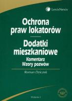 Okładka książki Ochrona praw lokatorów Dodatki mieszkaniowe komentarz wzory pozwów