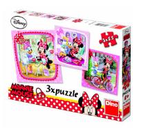 Opakowanie Puzzle 3x55 Minnie odwiedza Daisy DINO