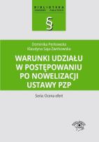 Okładka książki Warunki udziału w postępowaniu po nowelizacji ustawy Pzp