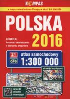 Okładka książki Atlas samochodowy Polska 2016 1:300 000