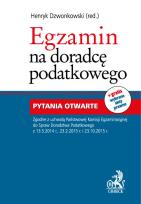 Okładka książki Egzamin na doradcę podatkowego Pytania otwarte